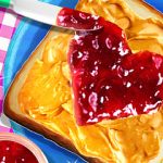 Sanduíche de manteiga de amendoim e geleia